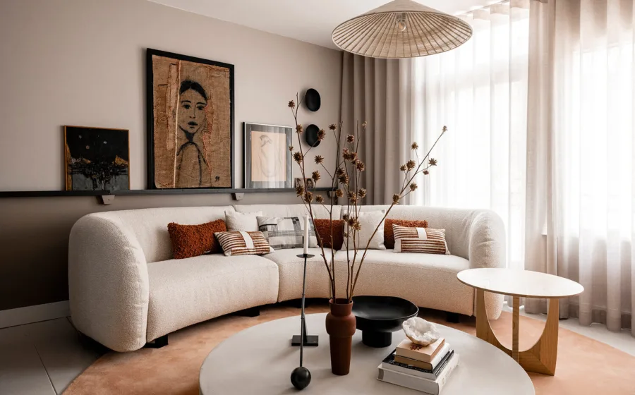 Japandi woonstijl in de woonkamer