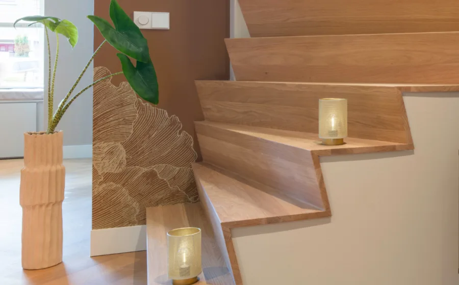 Detailfoto licht eiken Z-trap