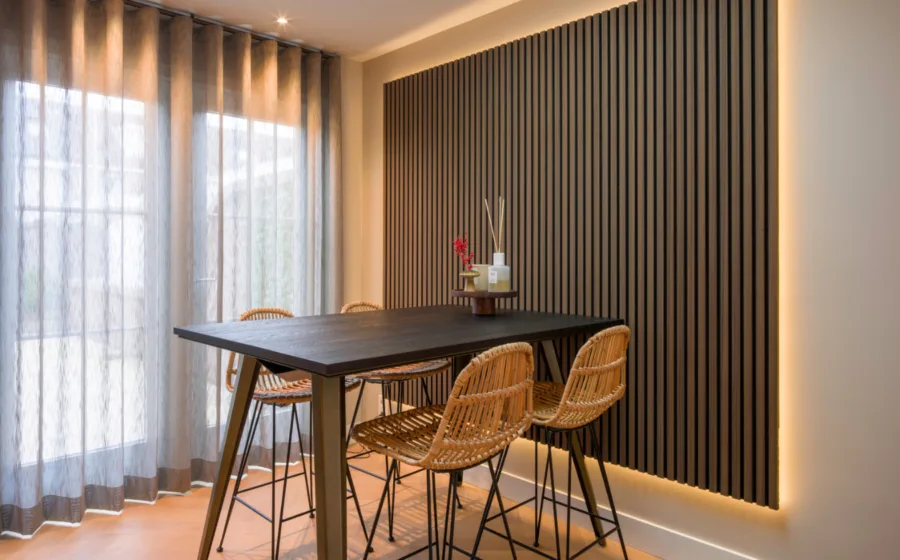 Walnoot Blend® wandpanelen met luxe LED-verlichting