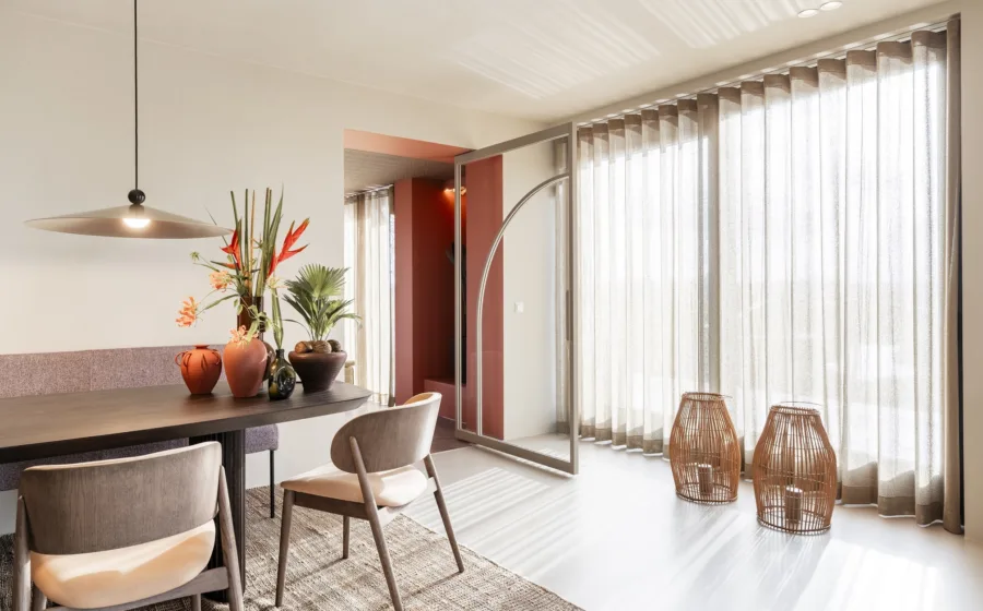 warm kleurrijk luxaflex gordijnen