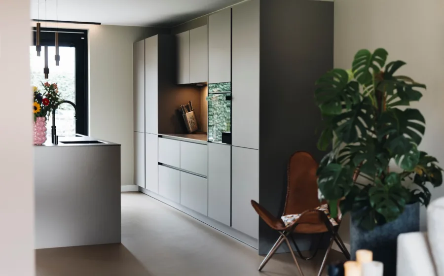 Keuken met gietvloer van corestone