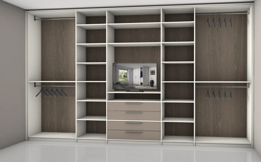 ideeën voor een inloopkast volgens 3D ontwerp tekening