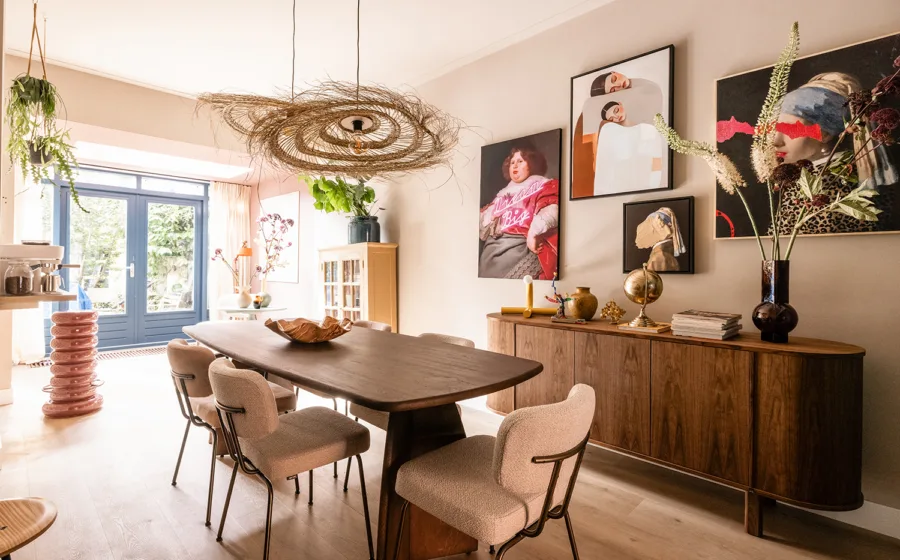 Herema PVC-vloer in Sage gecombineerd met kleurrijk interieur.