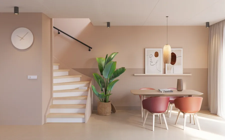 Traprenovatie met laminaat in Scandinavische lichte houttinten