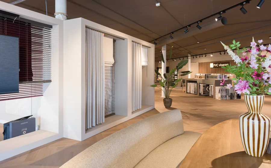 Aanhuis Almere winkel raamdecoratie en gordijnen