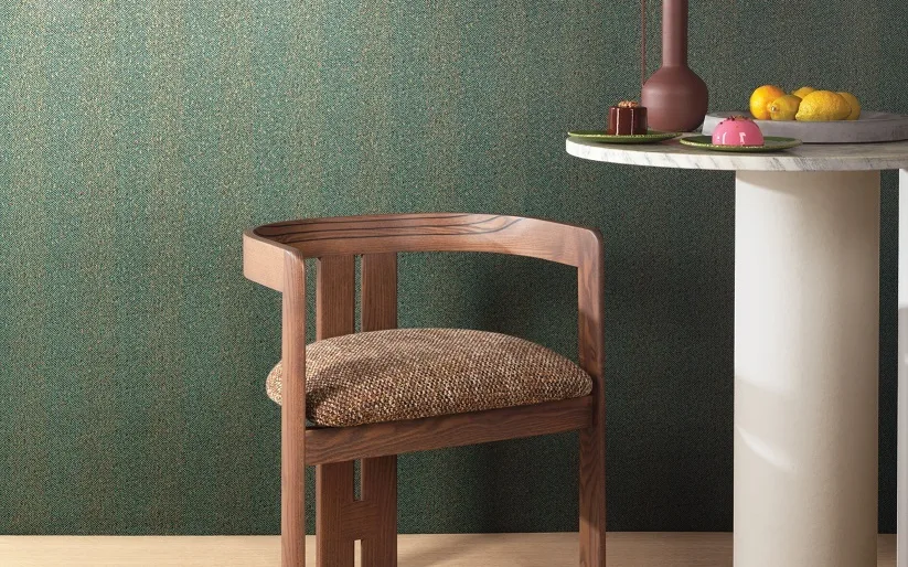 Behang Masureel Aquila Blauw Groen V vorm Kamer
