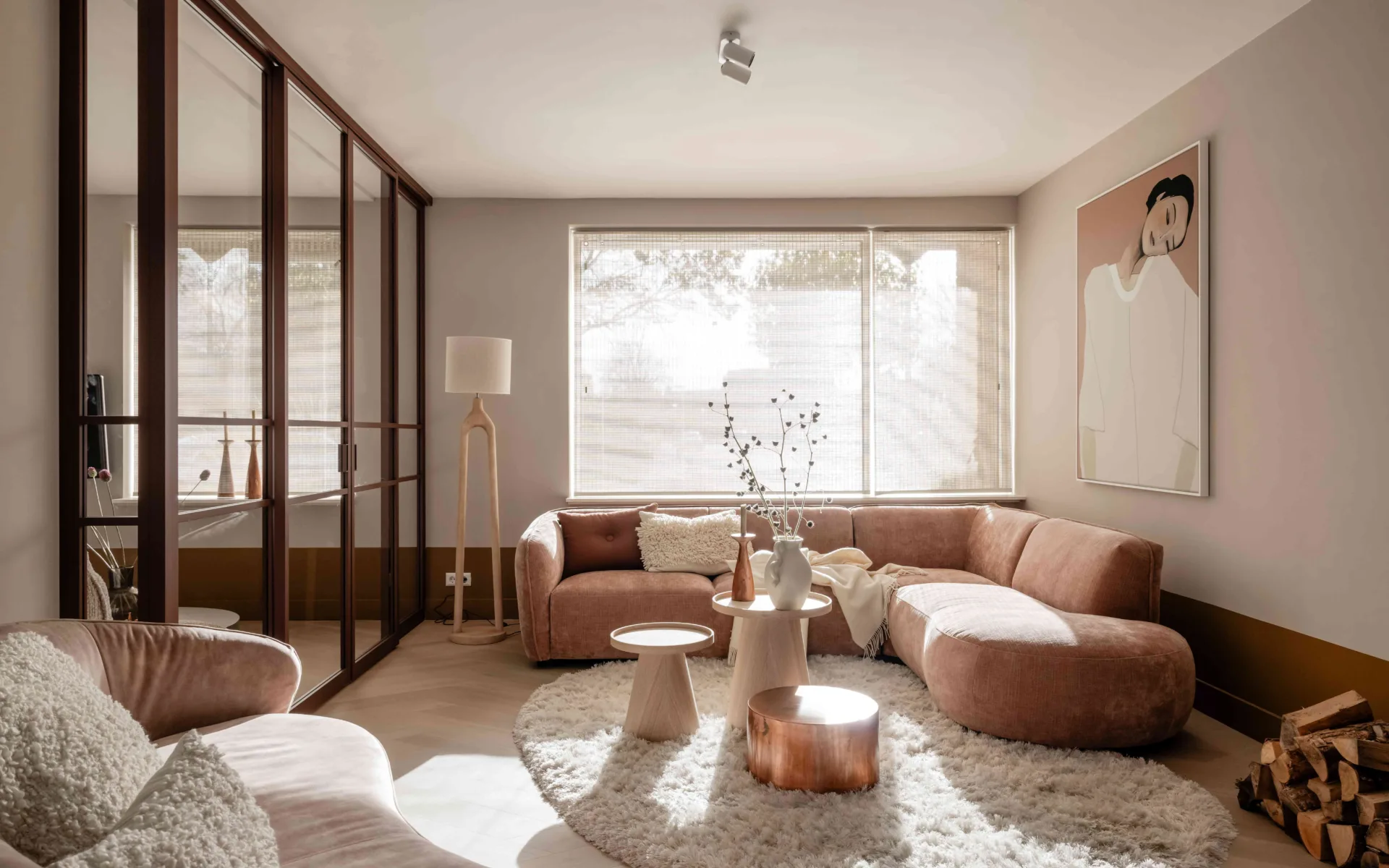 japandi pvc vloer geweven hout woonkamer