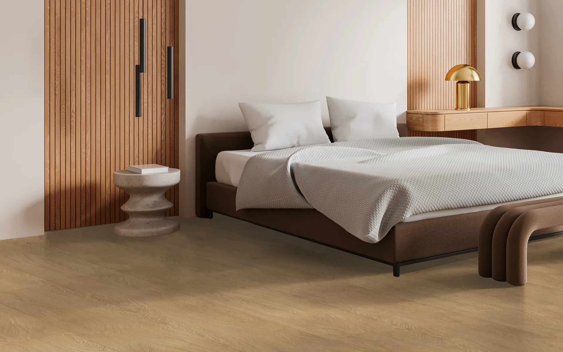 Slaapkamer met Bodiax vloer