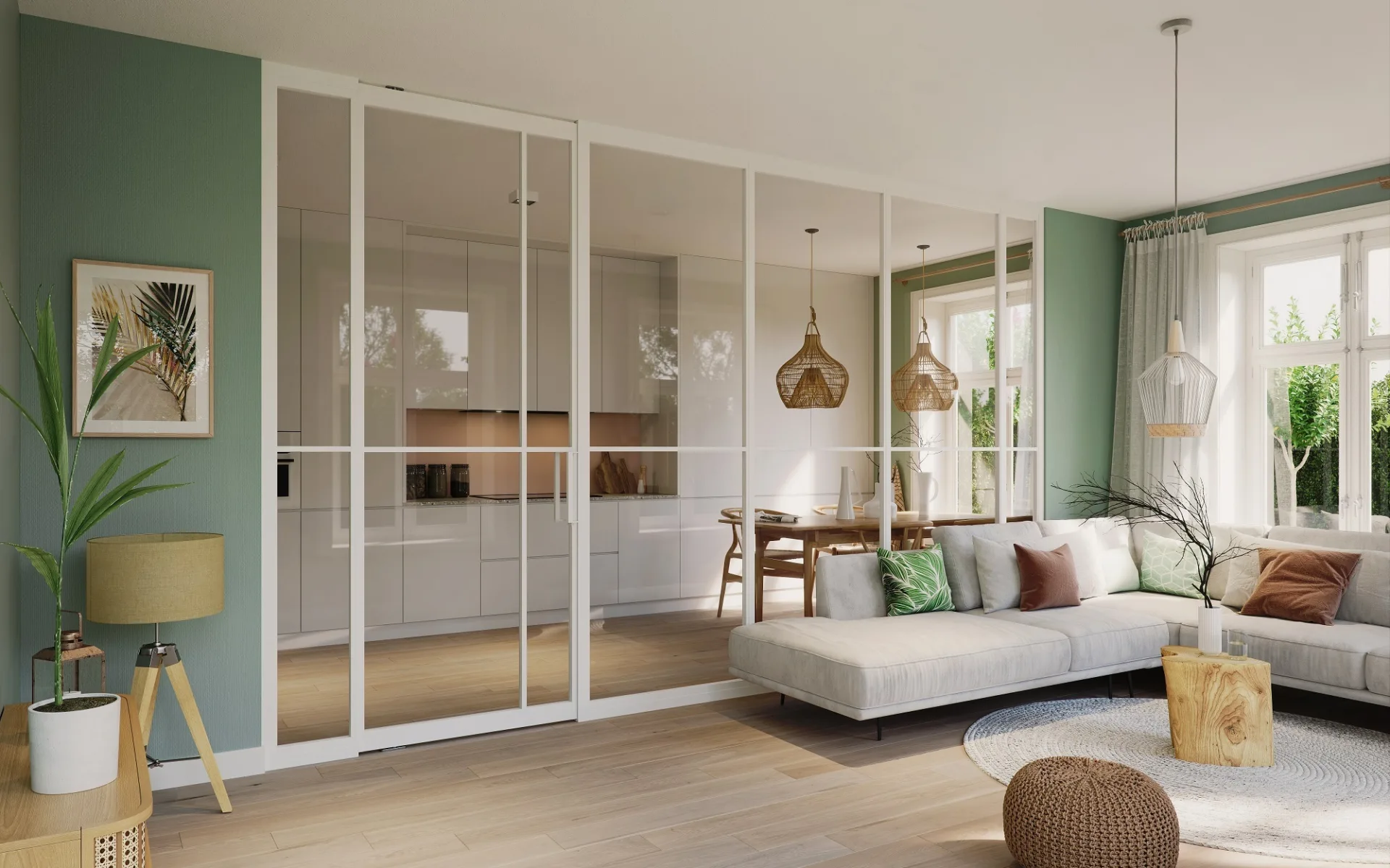 Witte stalen taatsdeur - industriële woonstijl bij Aanhuis.nl