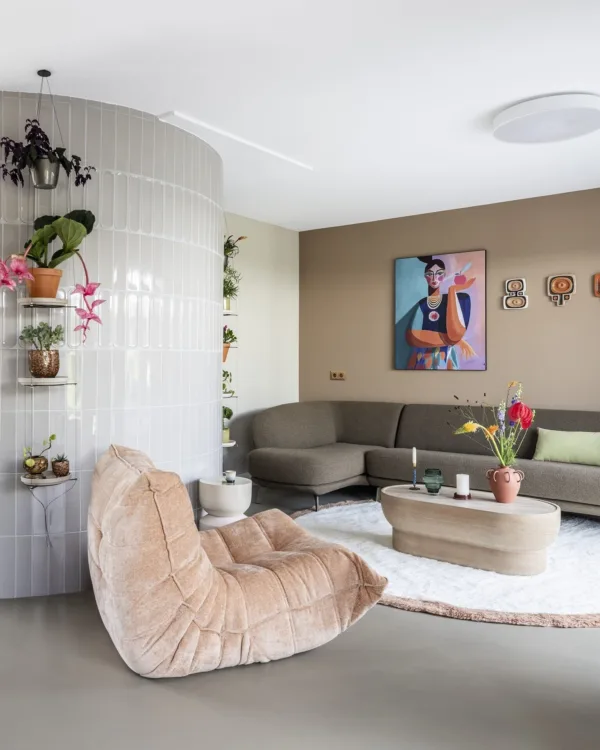 Gietvloer in de woonkamer