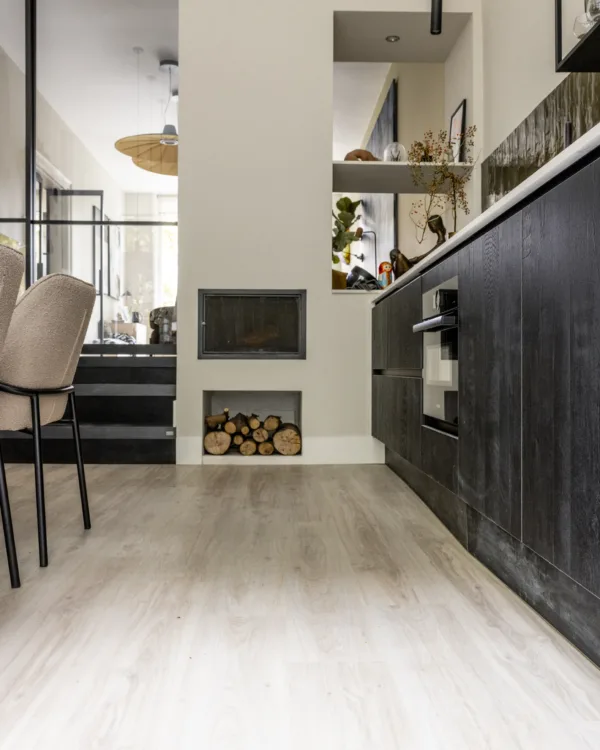 Pvc vloer in rechte plank