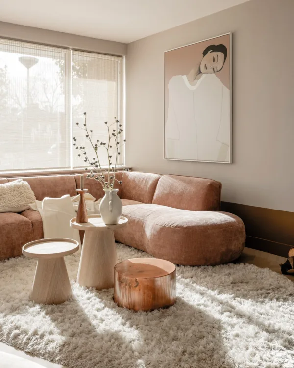 Japandi woonstijl met terra en beige kleuren