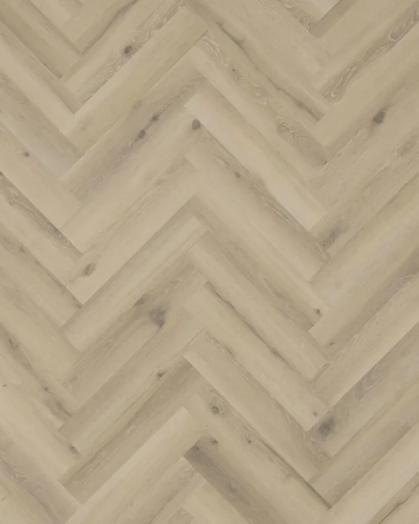 Aanhuis.nl pvc vloer - staalfoto van licht eiken visgraatvloer