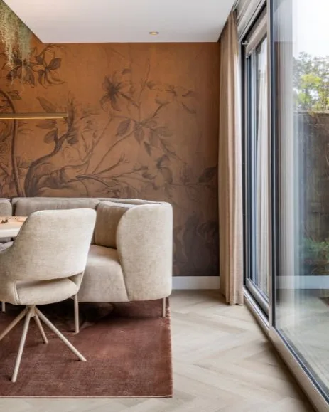 Lichte evc visgraat vloer in lichte in tint in keuken