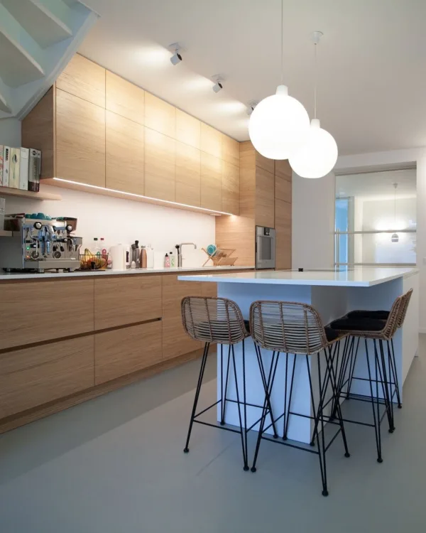 Gietvloer Corestone nature blend nature in keuken