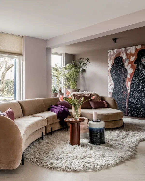 vtwonen seizoen 18 afl. 5 - Uitgeest woonkamer met pvc walvisgraat en dupli plisses