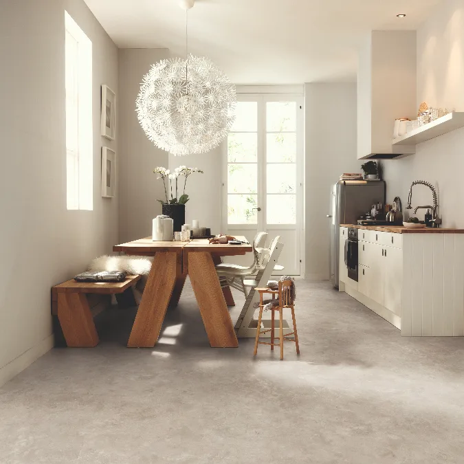 Forbo beton marmoleum licht taupe