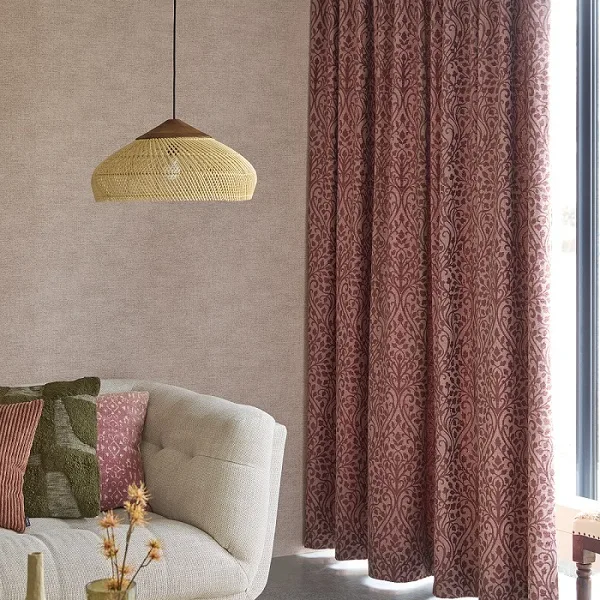 Gordijn Overgordijn Eijffinger Foglia dessin rood