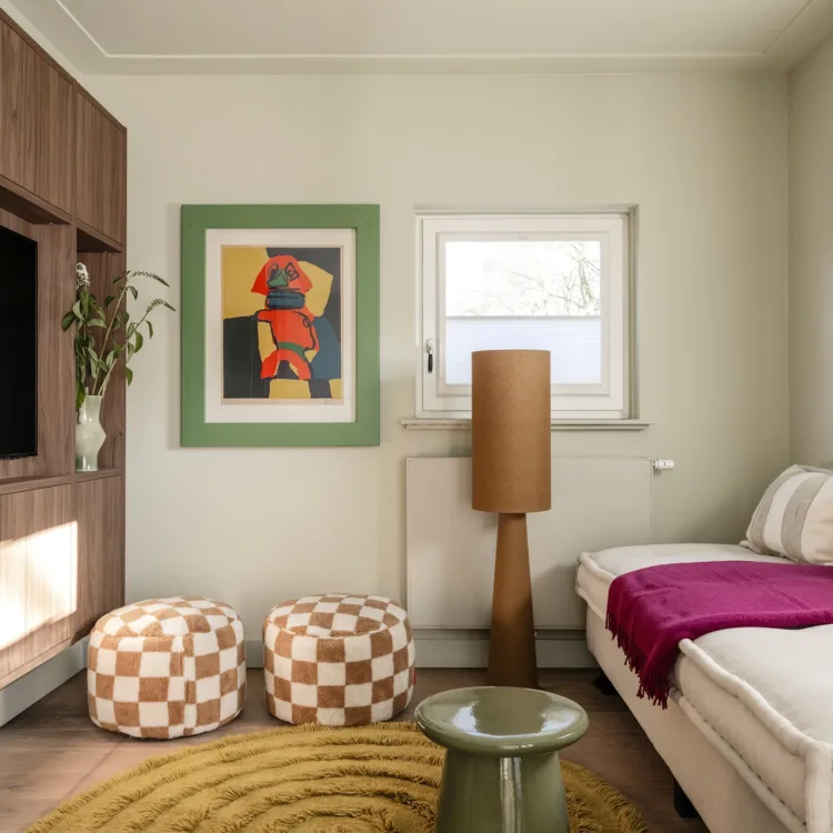 Cinewall op maat in de tvkamer - basic naturel woonstijl bij Aanhuis.nl