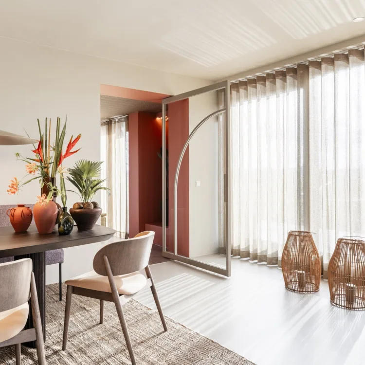 warm kleurrijk luxaflex gordijnen