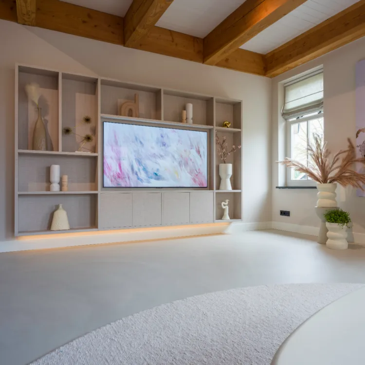 Cinewall in linnenlook - FC31 Alpaca
