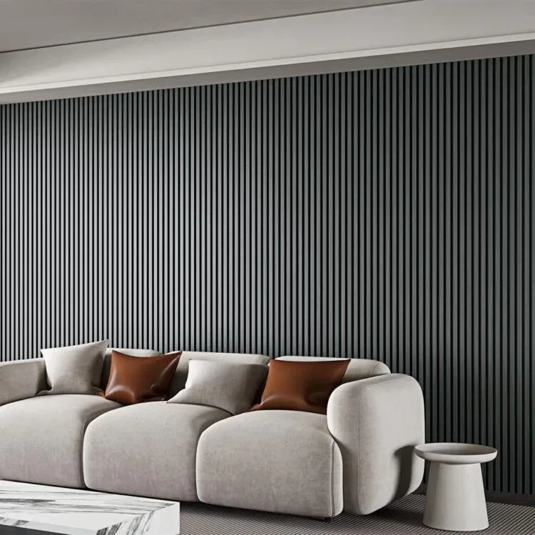 Cotap Silentlines lattenwand zwart eiken sfeerfoto